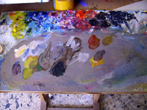 Attrezzatura per dipingere: colori sulla mia tavolozza